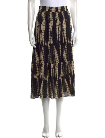 BA&SH Tie-Dye Print Midi Length Skirt