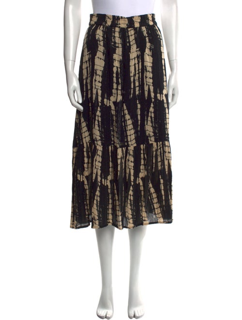 BA&SH Tie-Dye Print Midi Length Skirt