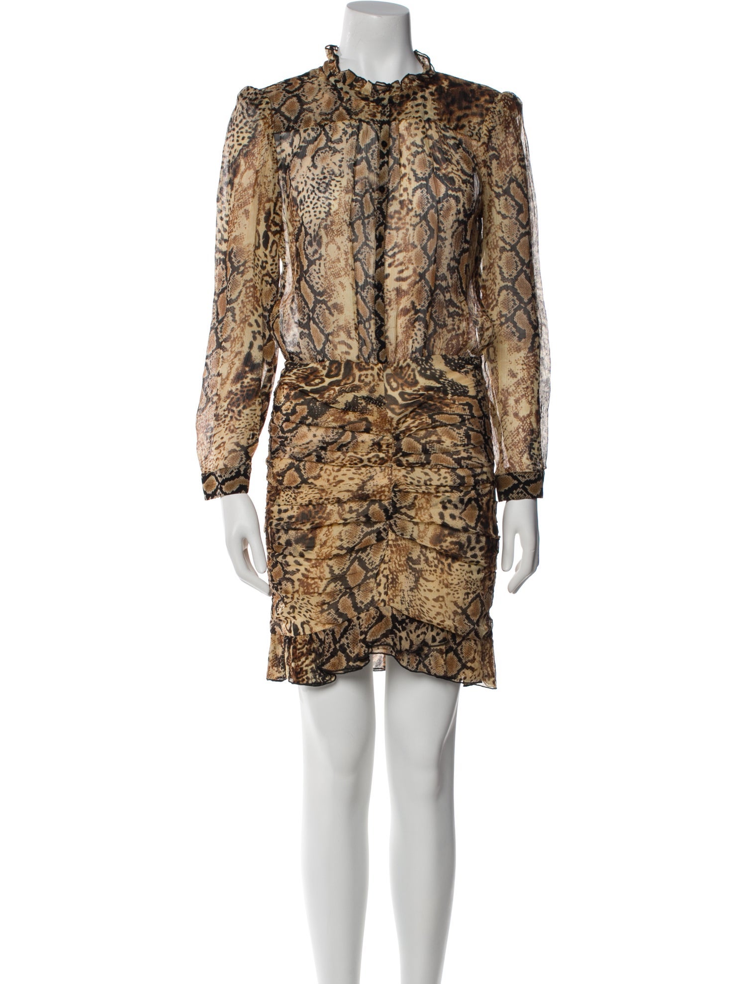 BA&SH Animal Print Mini Dress