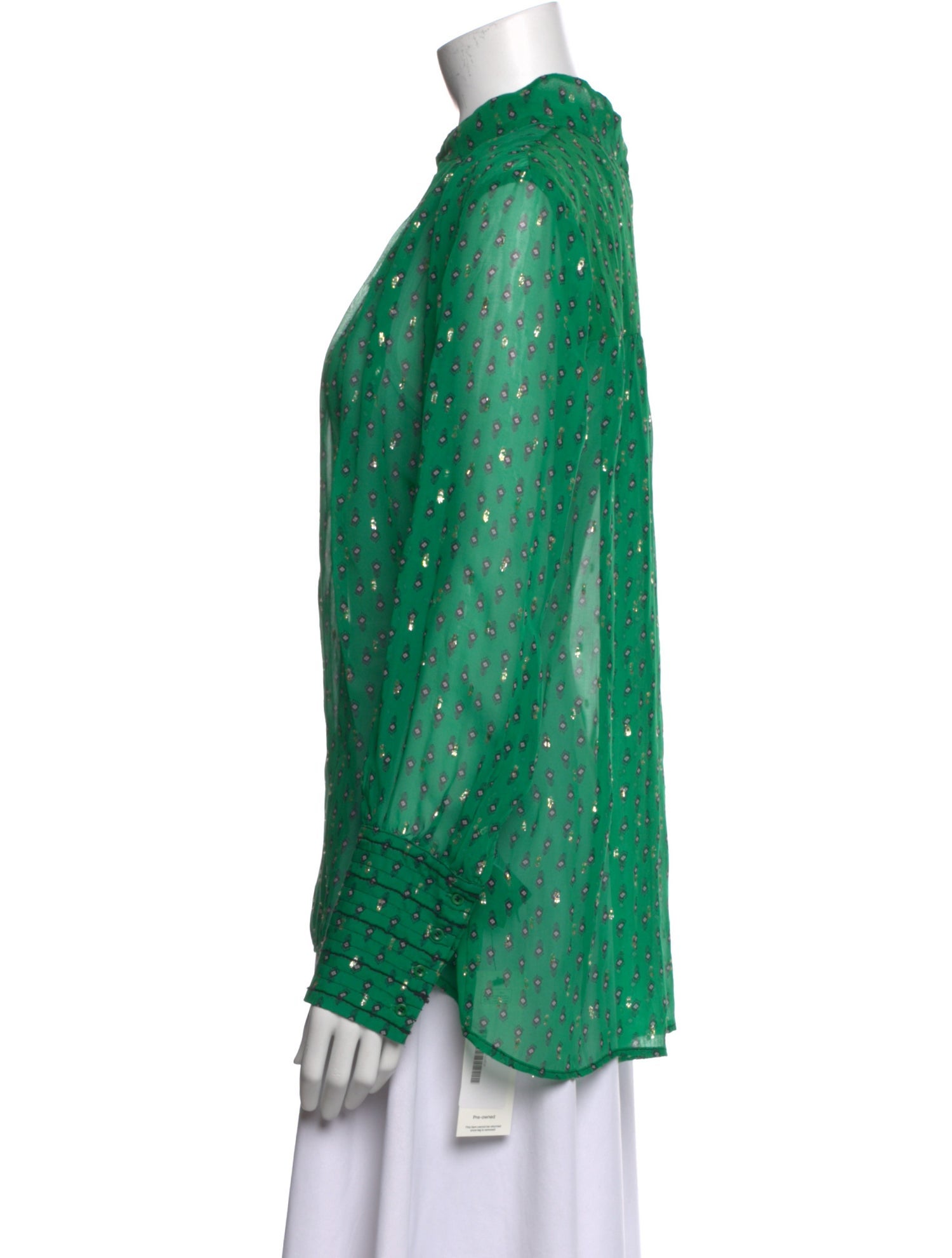 BA&SH Printed V-Neck Blouse