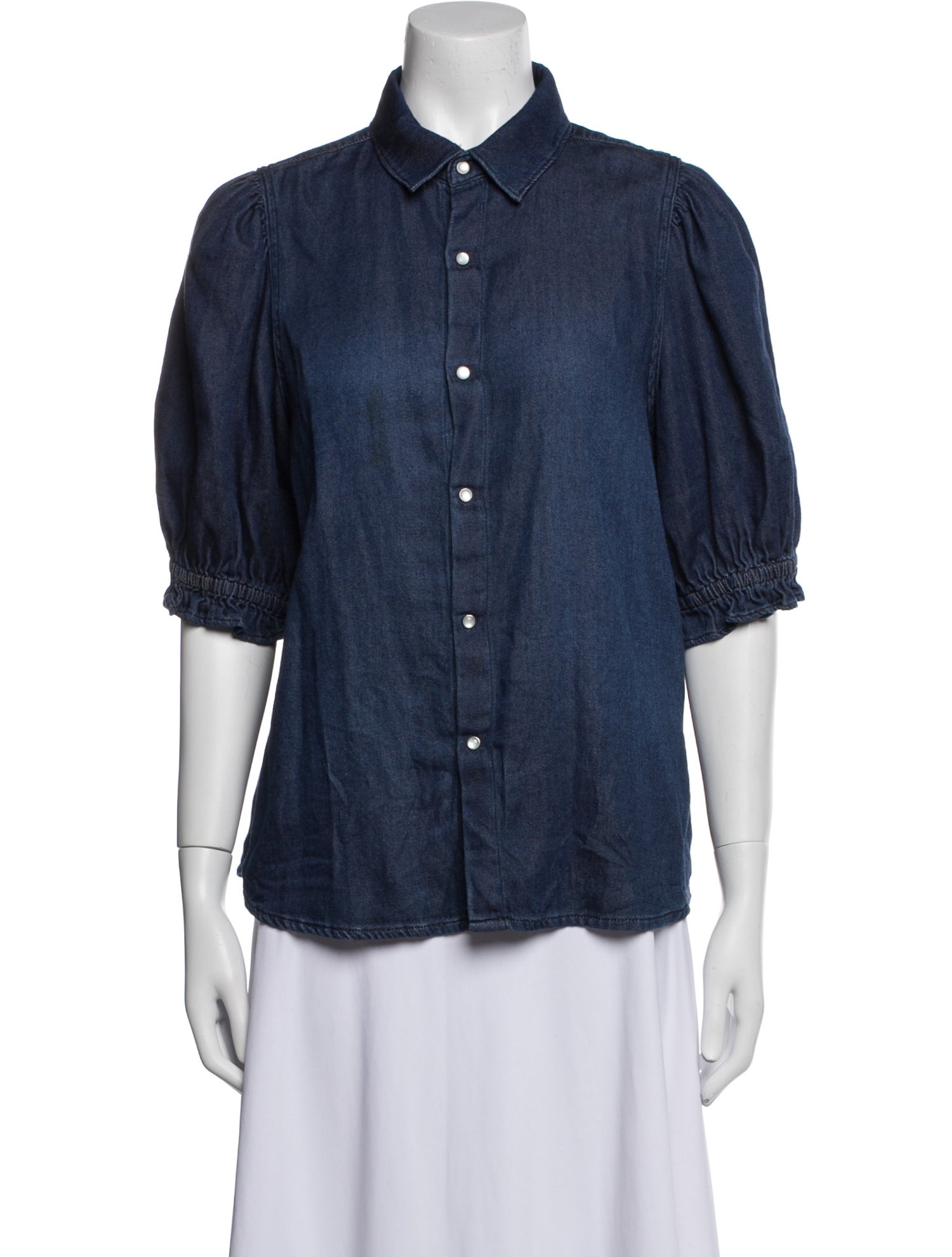 BA&SH Three-Quarter Sleeve Button-Up Top
