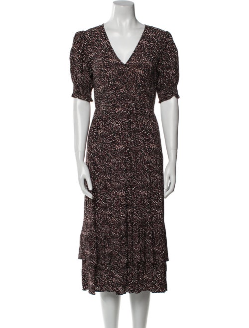 BA&SH Printed Midi Length Dress