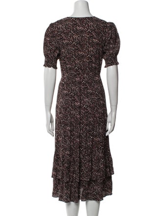 BA&SH Printed Midi Length Dress