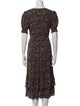 BA&SH Printed Midi Length Dress