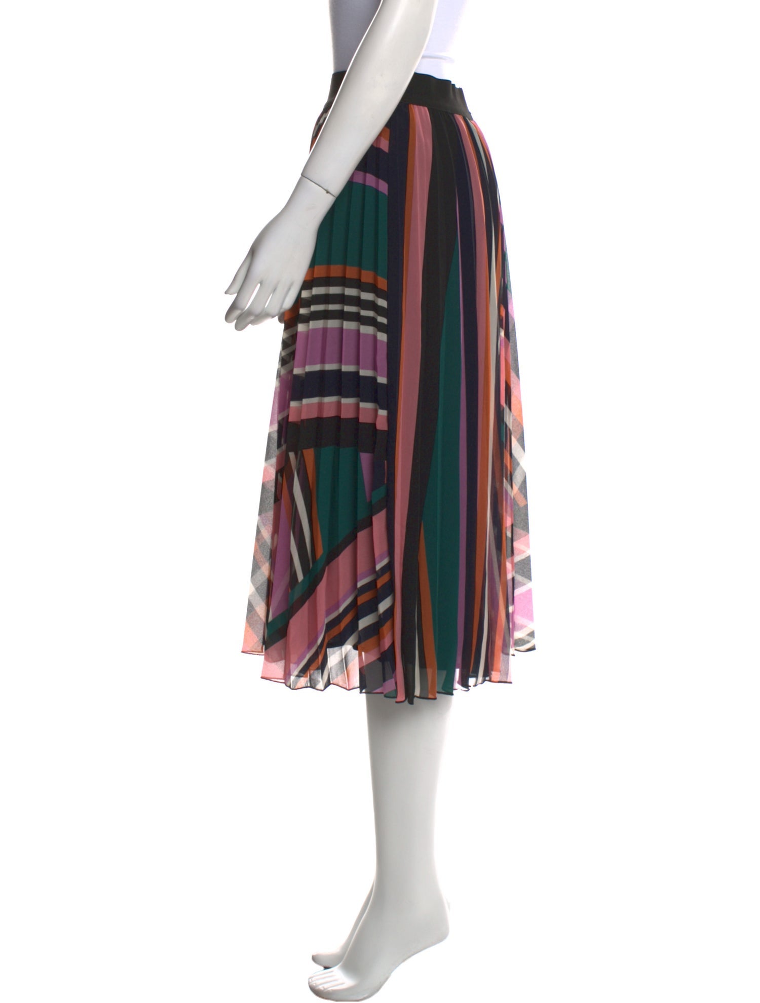 BA&SH Striped Knee-Length Skirt