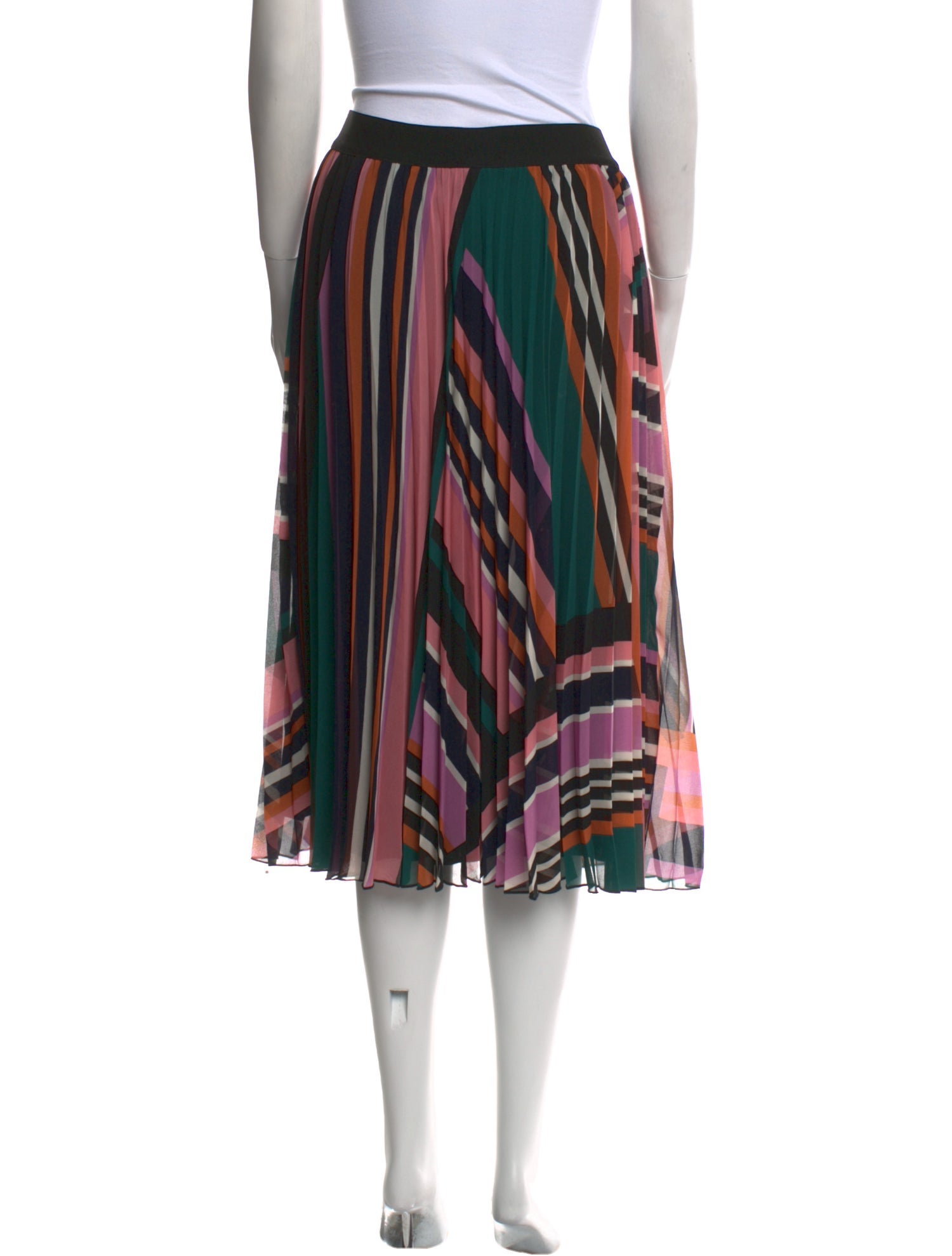 BA&SH Striped Knee-Length Skirt