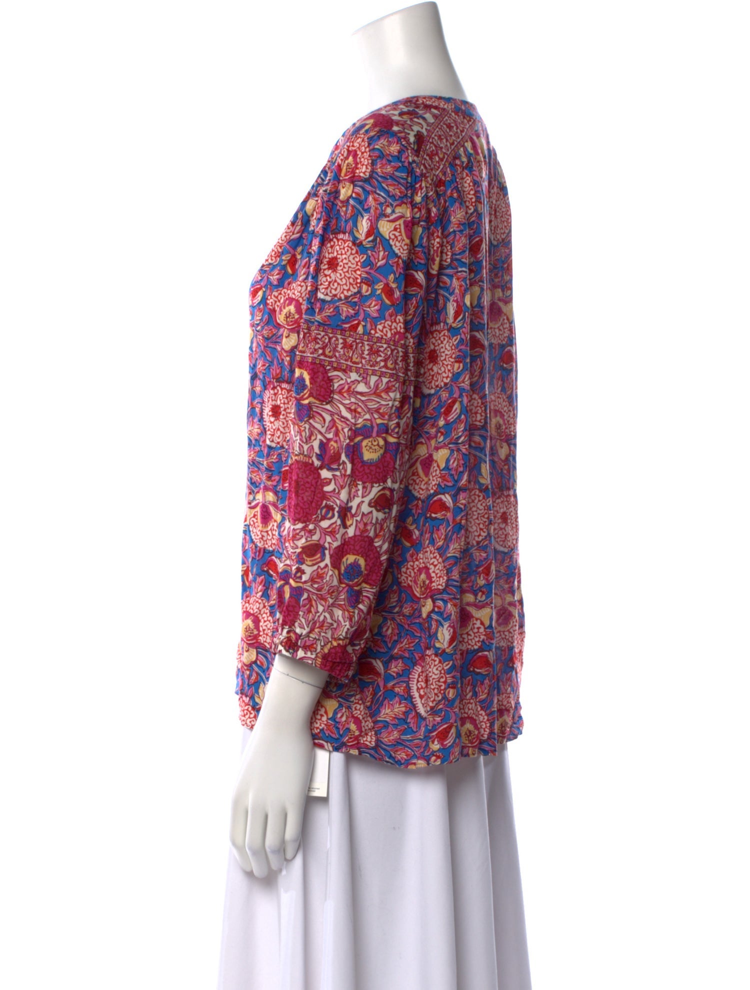 BA&SH Floral Print V-Neck Blouse