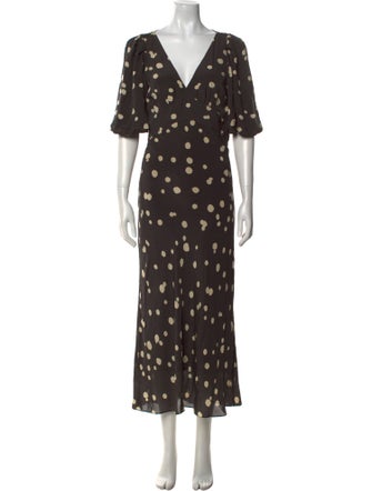 BA&SH Polka Dot Print Long Dress