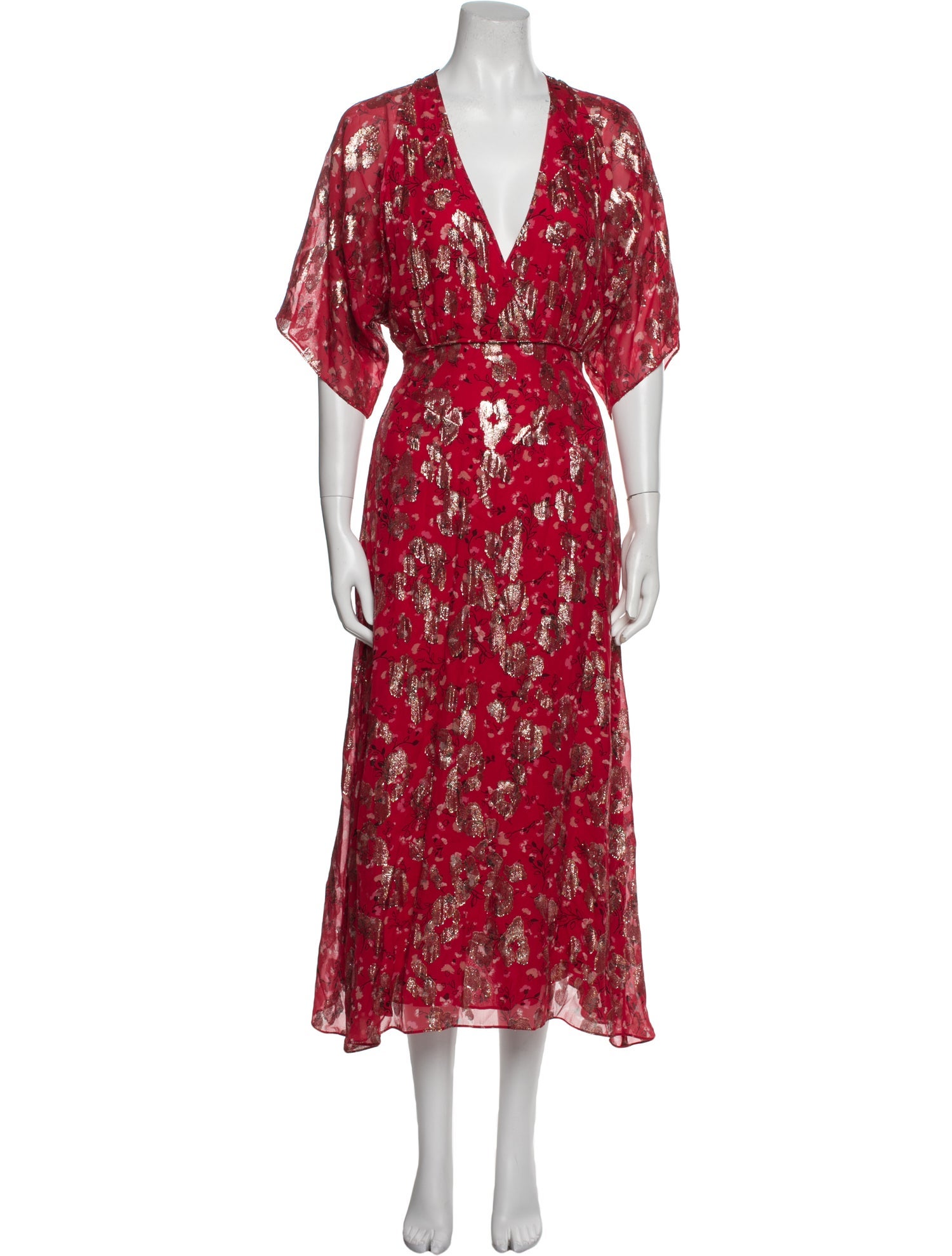 BA&SH Silk Long Dress