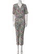 BA&SH Floral Print V-Neck Jumpsuit