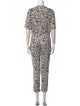 BA&SH Floral Print V-Neck Jumpsuit