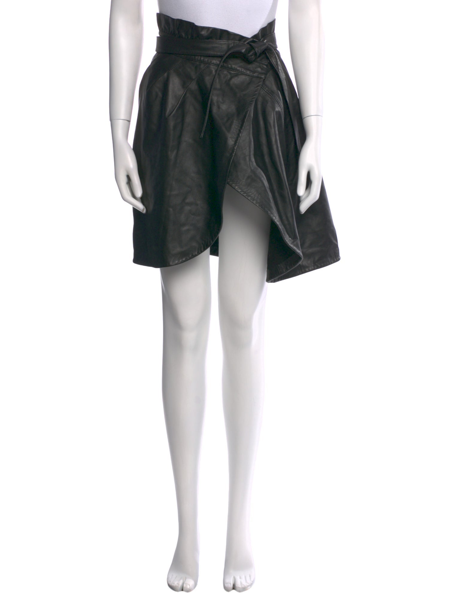 BA&SH Leather Knee-Length Skirt