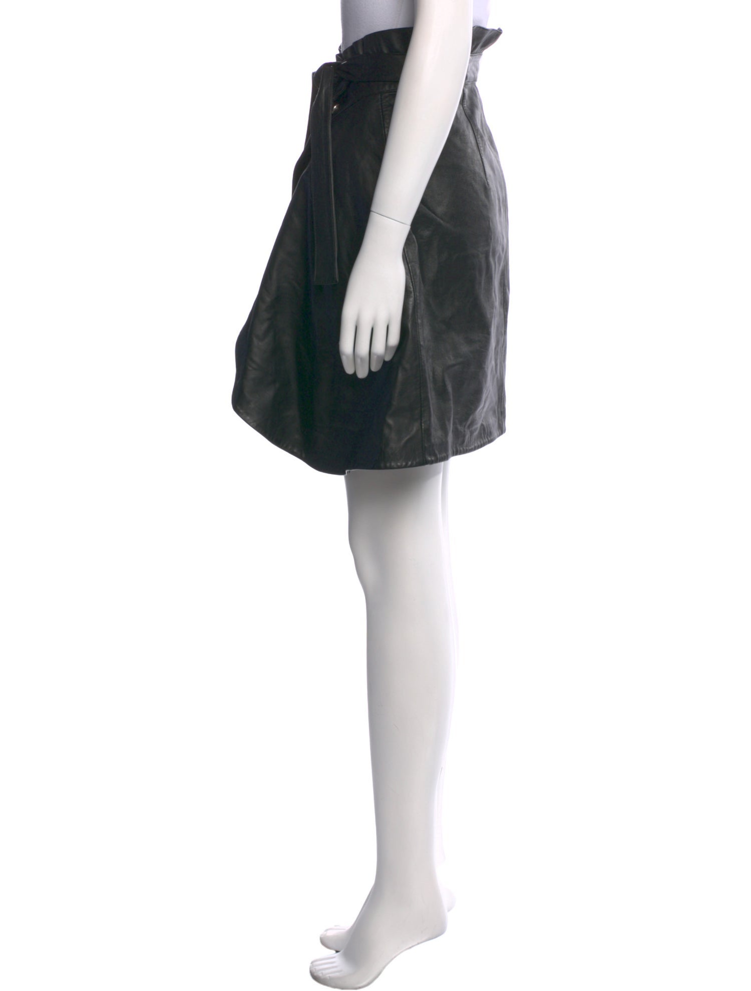 BA&SH Leather Knee-Length Skirt