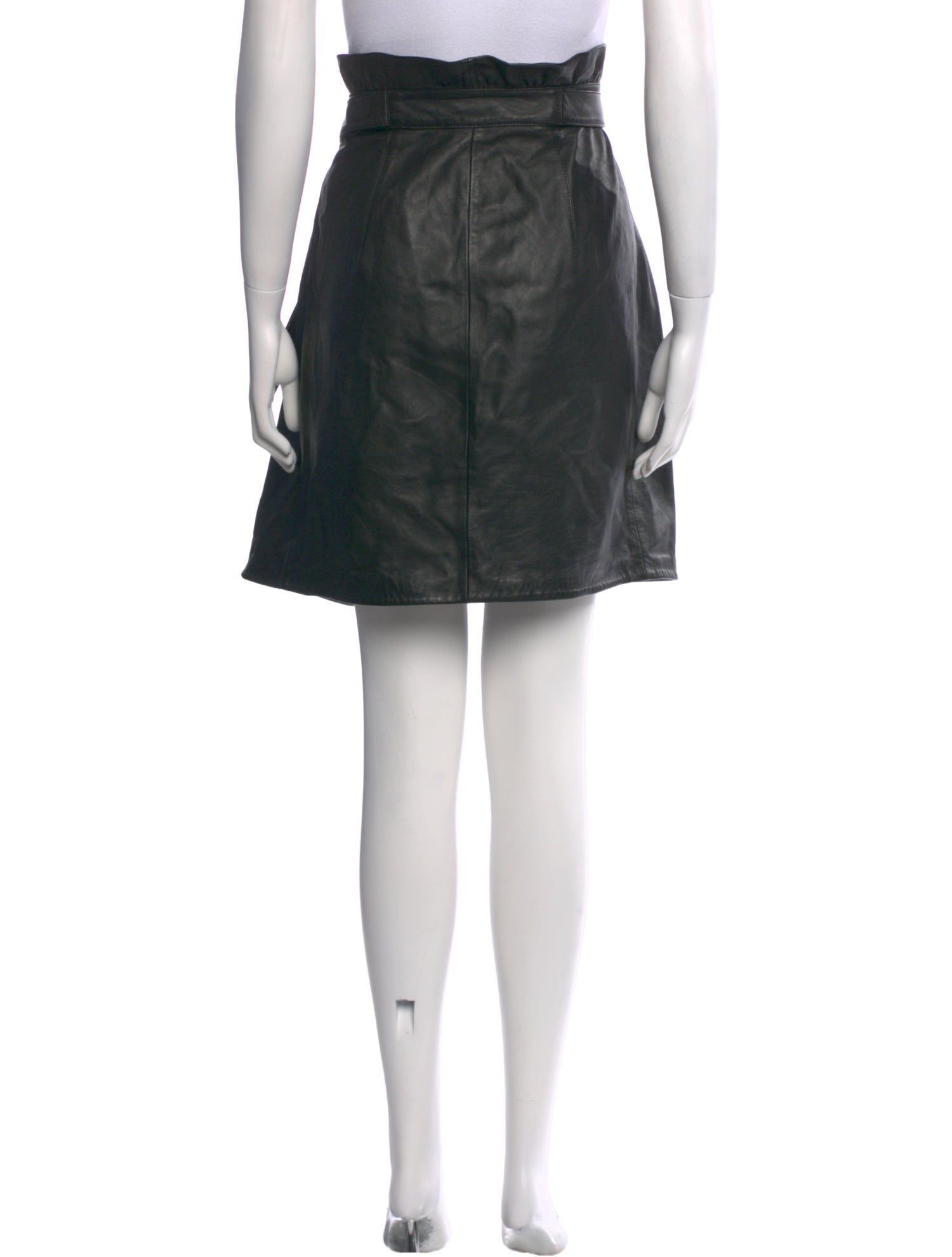 BA&SH Leather Knee-Length Skirt