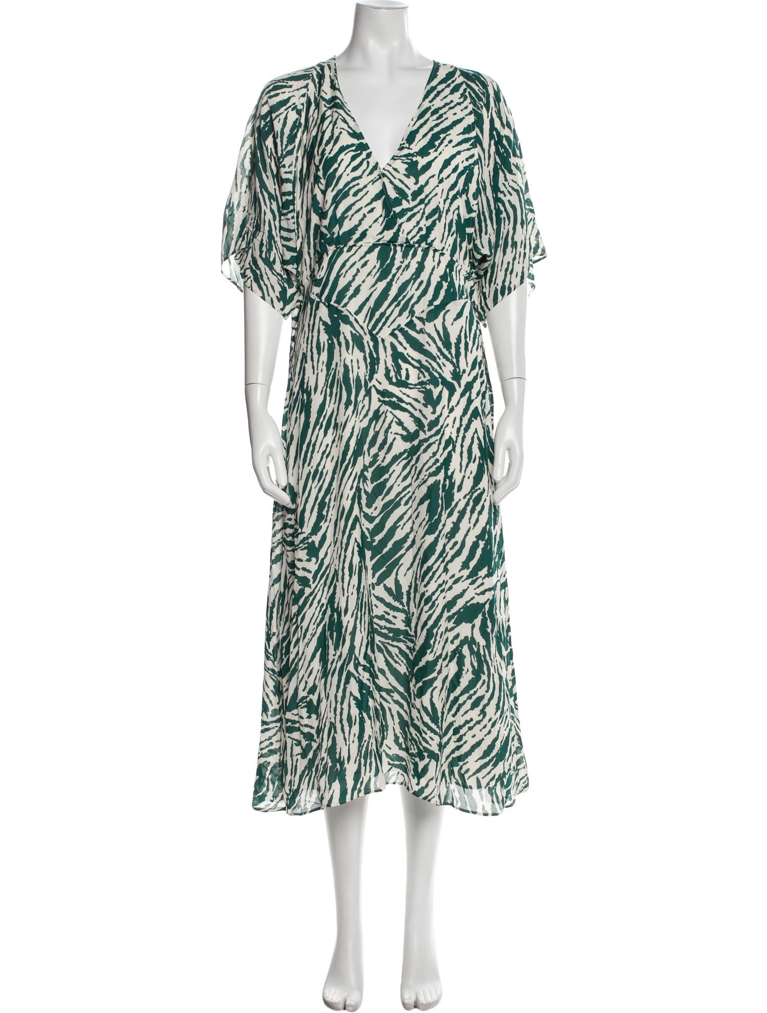 BA&SH Printed Midi Length Dress w/ Tags