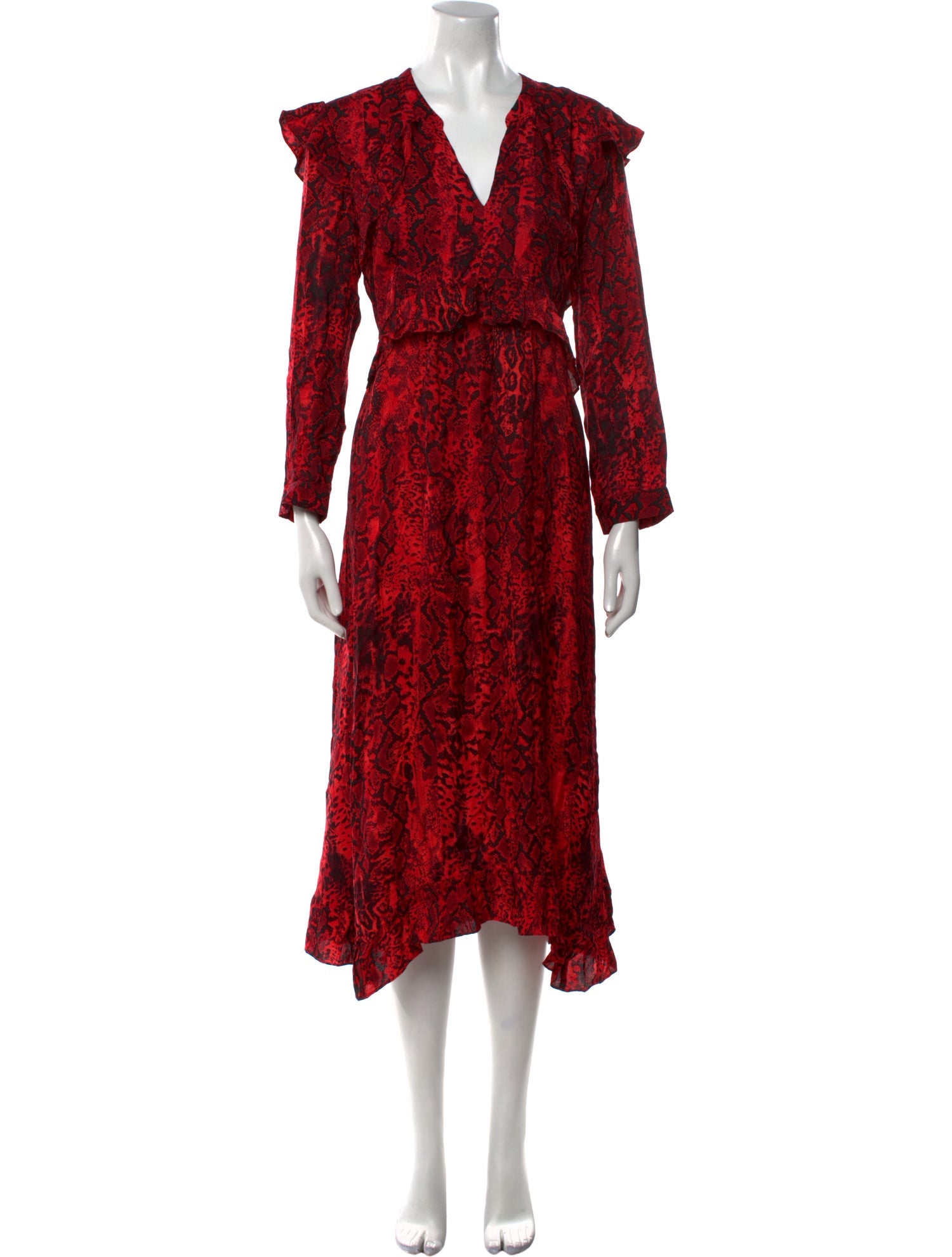 BA&SH Floral Print Long Dress