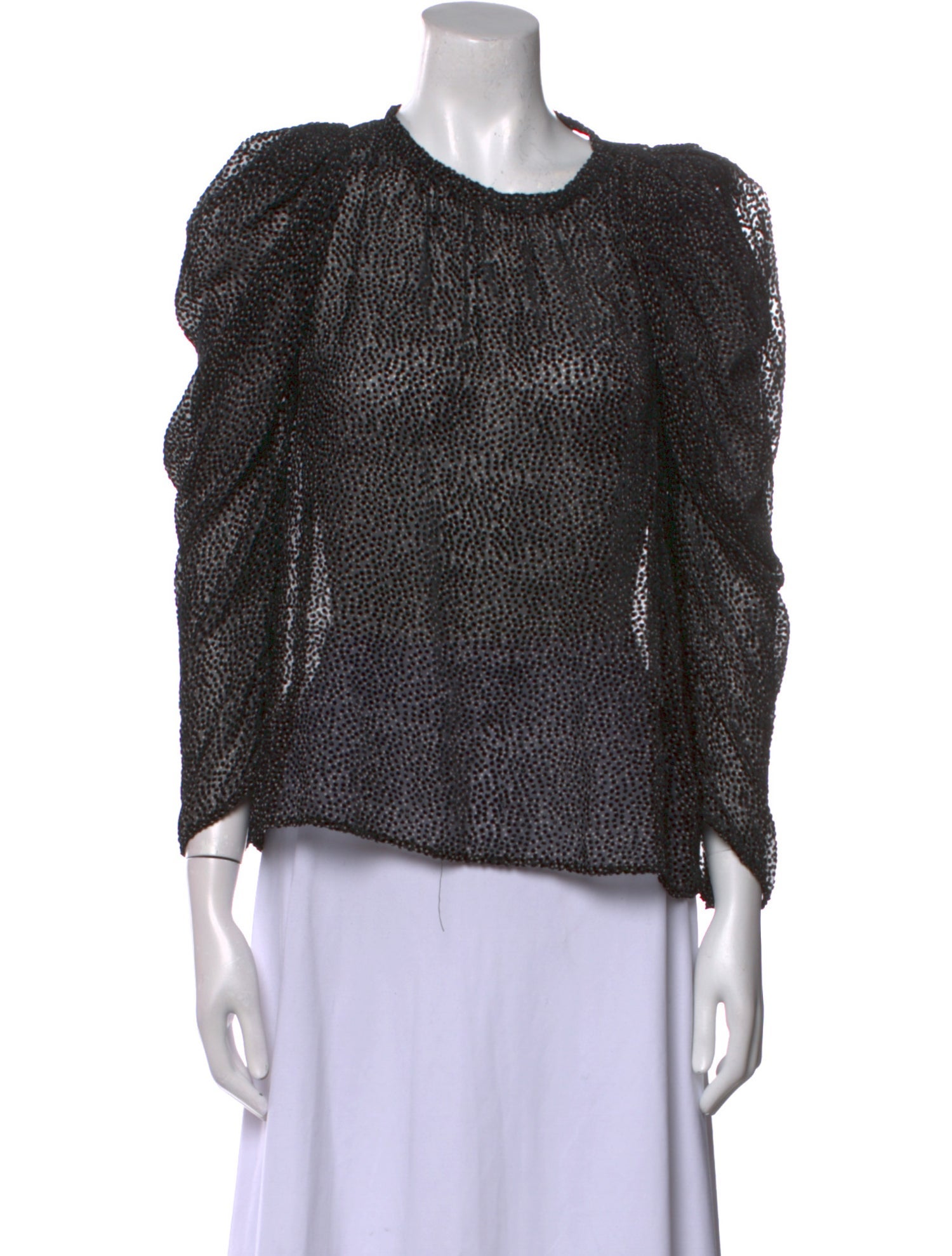 BA&SH Printed Crew Neck Blouse