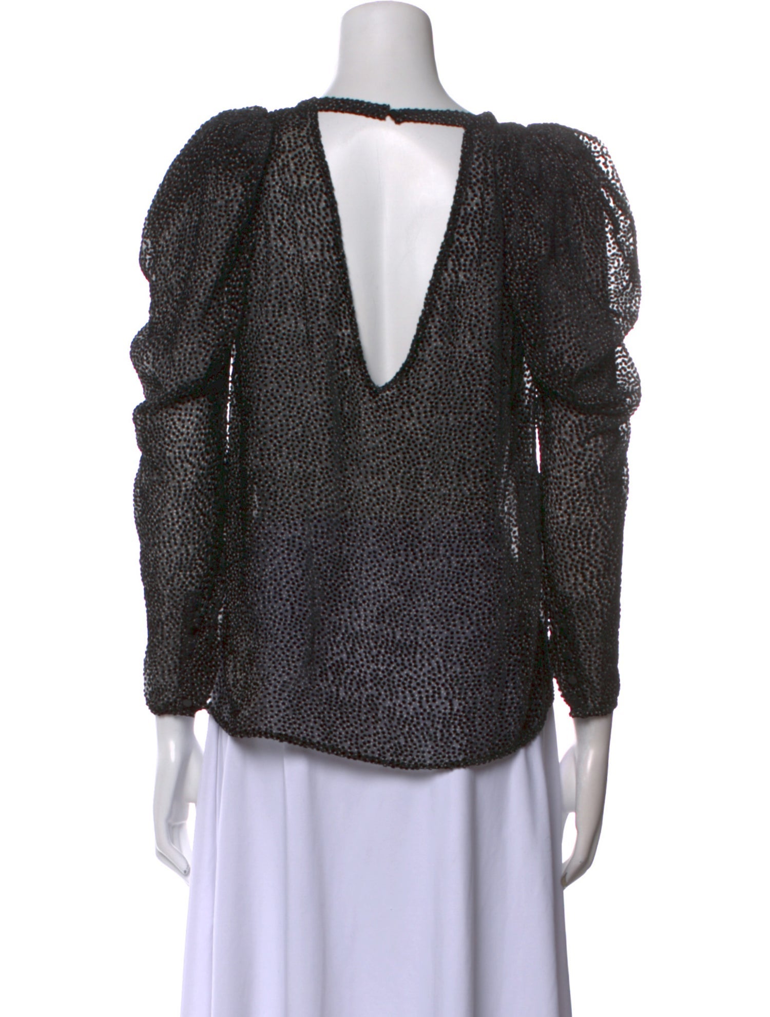 BA&SH Printed Crew Neck Blouse