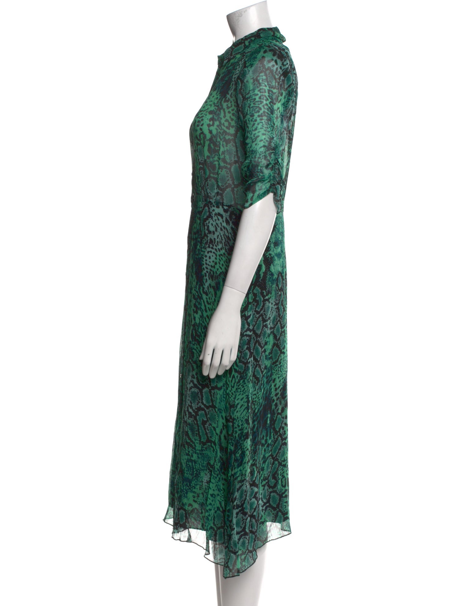 BA&SH Animal Print Midi Length Dress w/ Tags