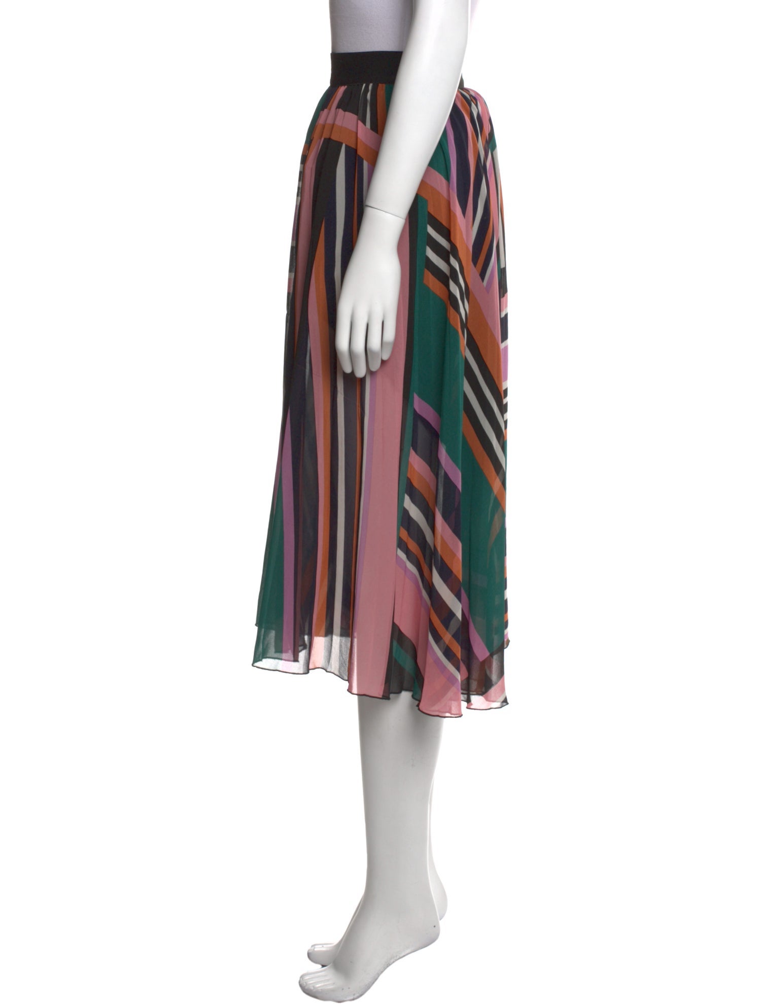 BA&SH Striped Midi Length Skirt