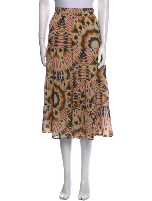 BA&SH Tie-Dye Print Midi Length Skirt