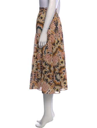 BA&SH Tie-Dye Print Midi Length Skirt