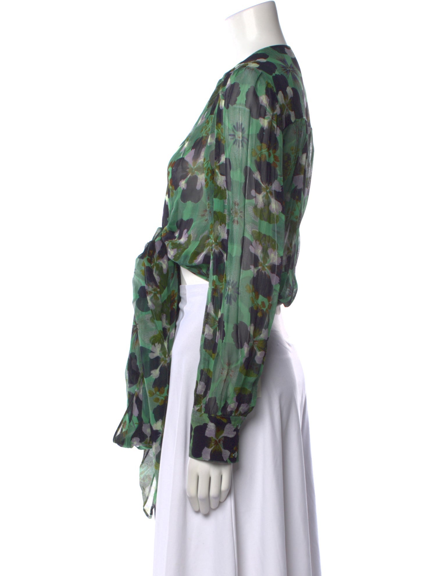 BA&SH Printed V-Neck Blouse