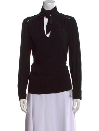 BA&SH Mock Neck Long Sleeve Top