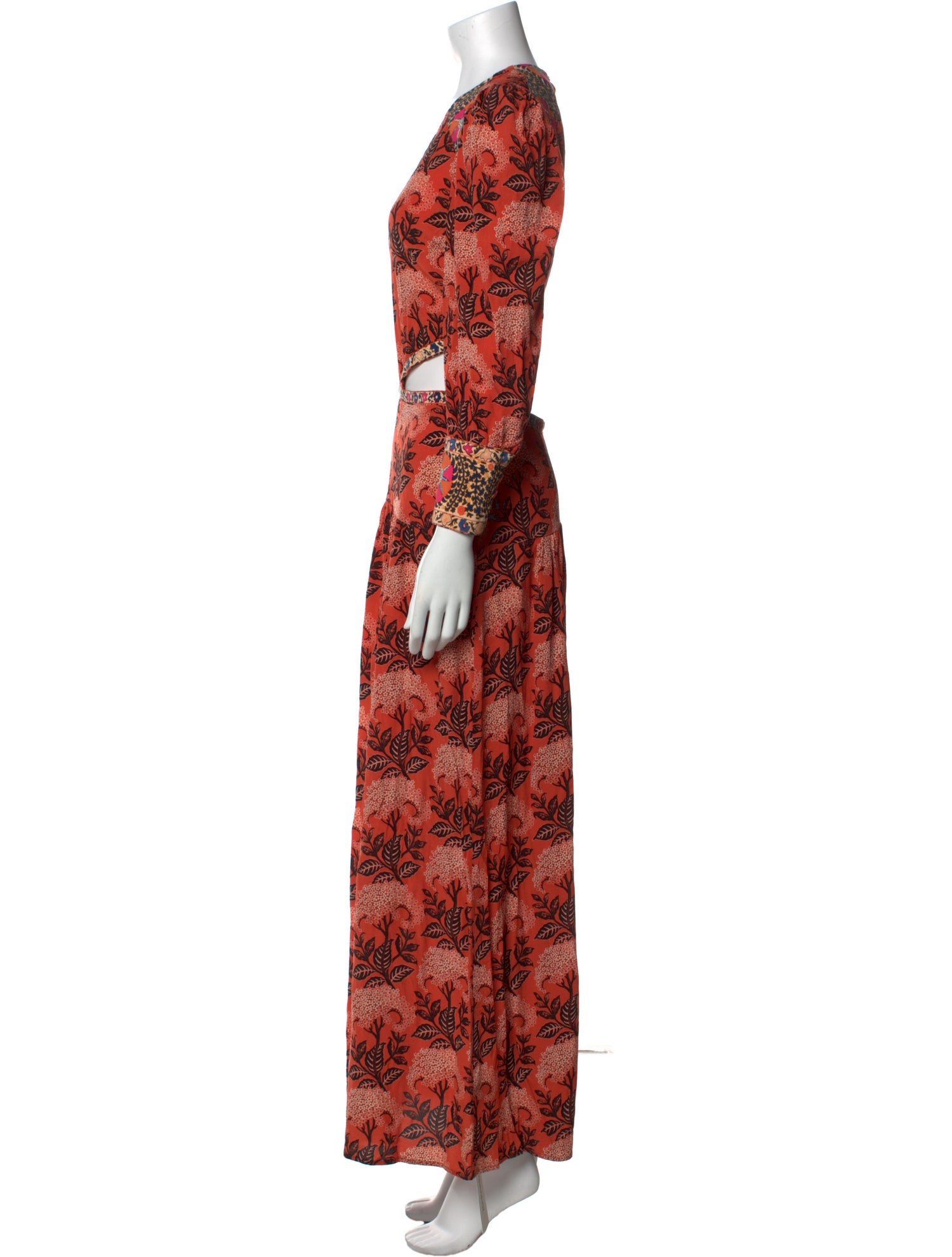 BA&SH Floral Print Long Dress