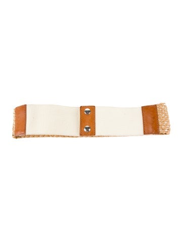 Ba&Sh Belts Wide Raffia Waist Belt XS
