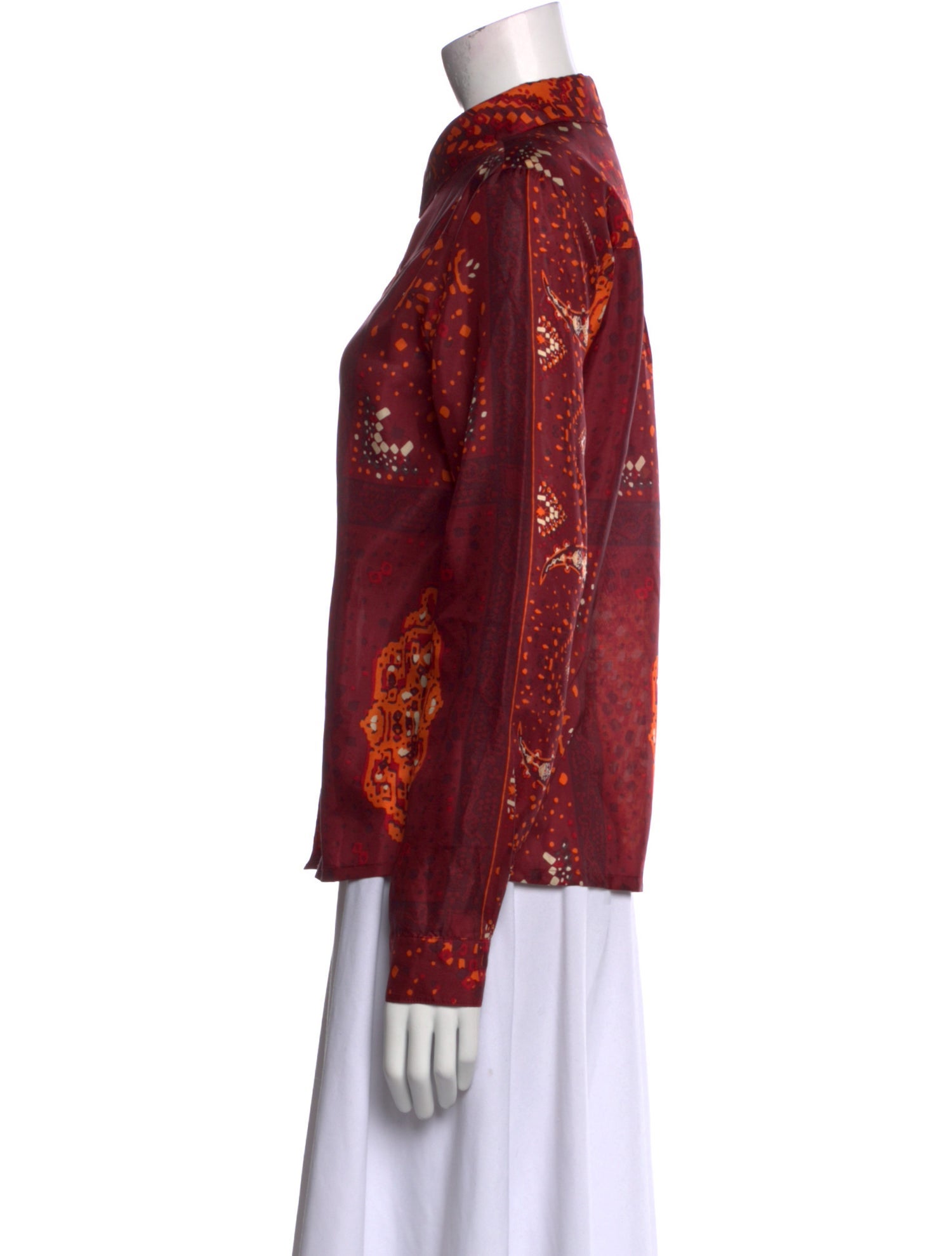 BA&SH Silk Printed Blouse