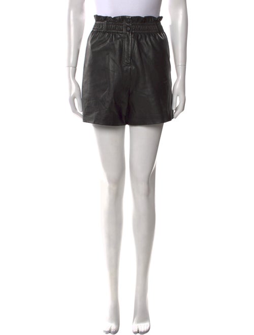 BA&SH Lamb Leather Mini Shorts
