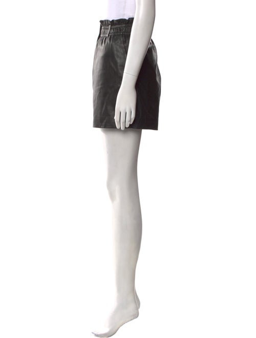 BA&SH Lamb Leather Mini Shorts