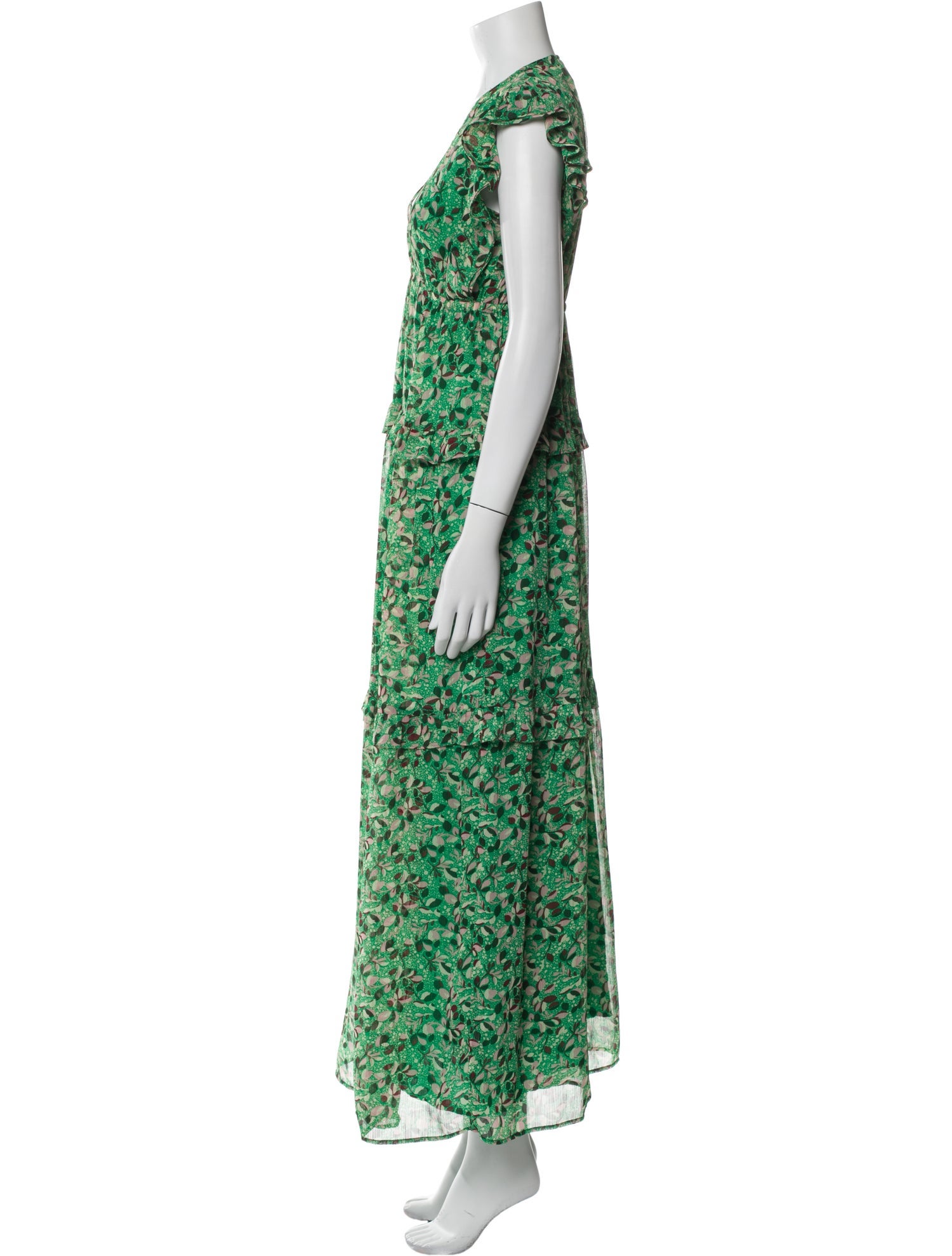BA&SH Floral Print Long Dress