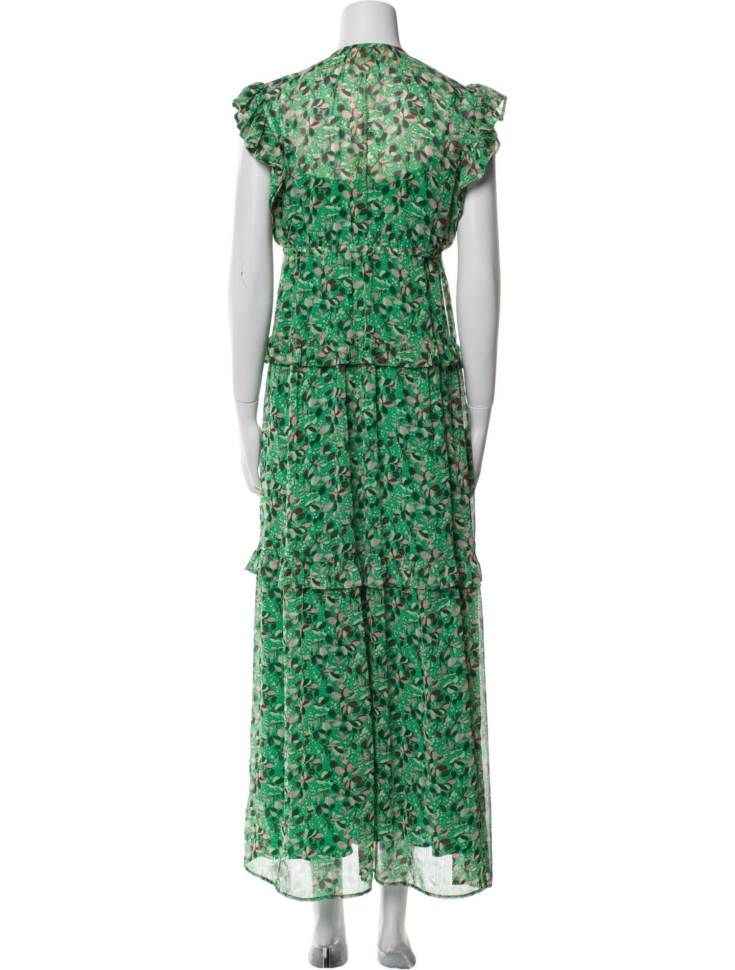 BA&SH Floral Print Long Dress