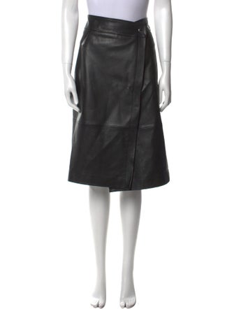 BA&SH Leather Knee-Length Skirt