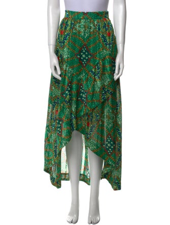 BA&SH Floral Print Long Skirt