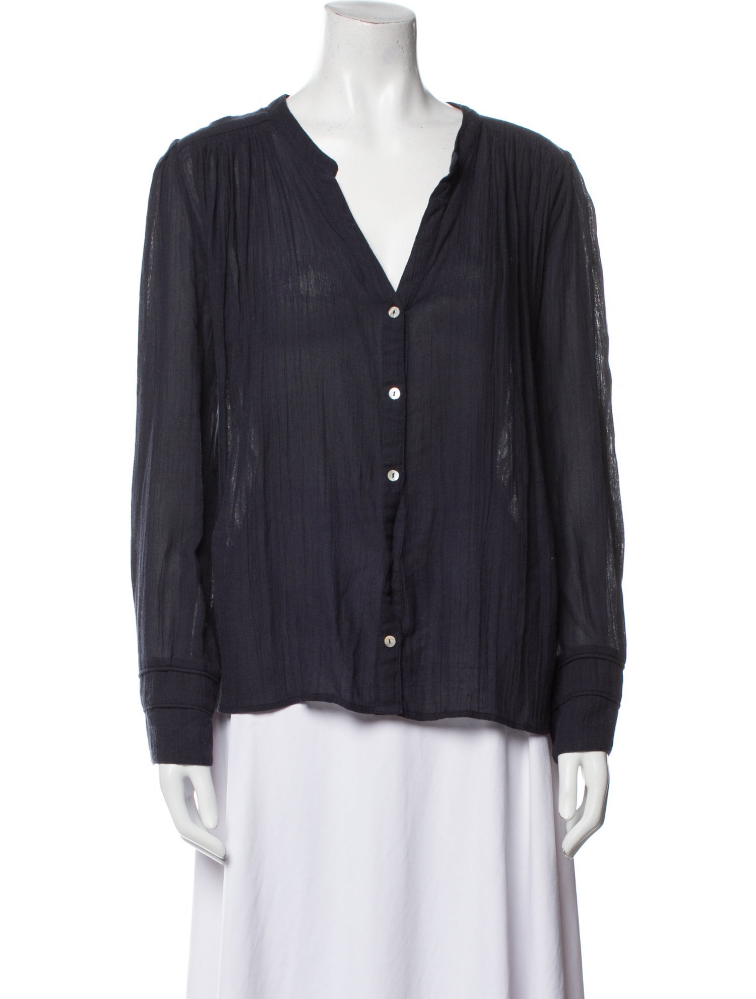 BA&SH V-Neck Long Sleeve Blouse