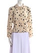 BA&SH Polka Dot Print Long Sleeve Button-Up Top