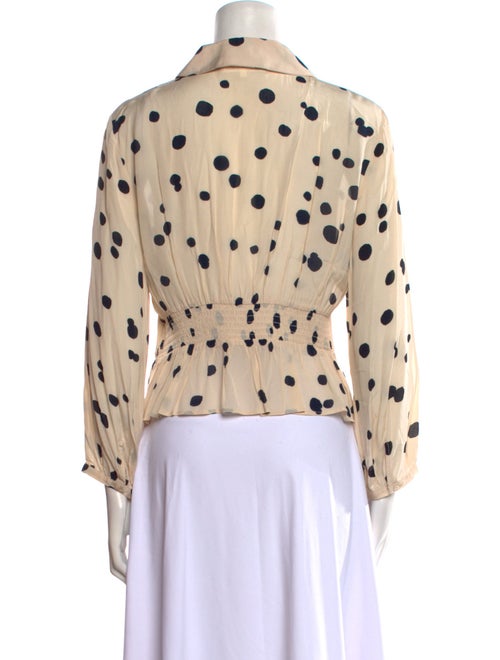BA&SH Polka Dot Print Long Sleeve Button-Up Top