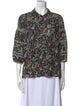 BA&SH Printed Mock Neck Blouse