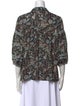 BA&SH Printed Mock Neck Blouse