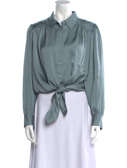 BA&SH Long Sleeve Button-Up Top