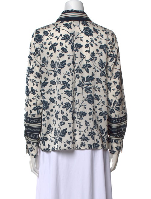 BA&SH Printed Long Sleeve Button-Up Top