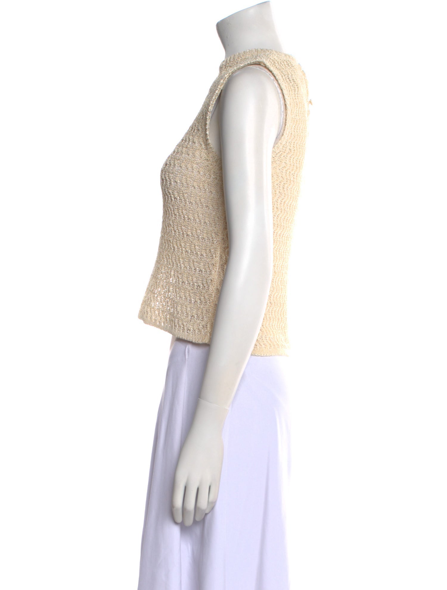 BA&SH Crew Neck Sleeveless Crop Top