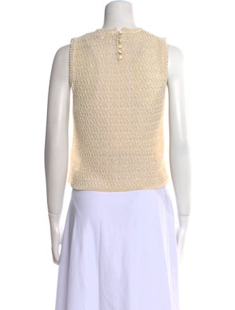 BA&SH Crew Neck Sleeveless Crop Top