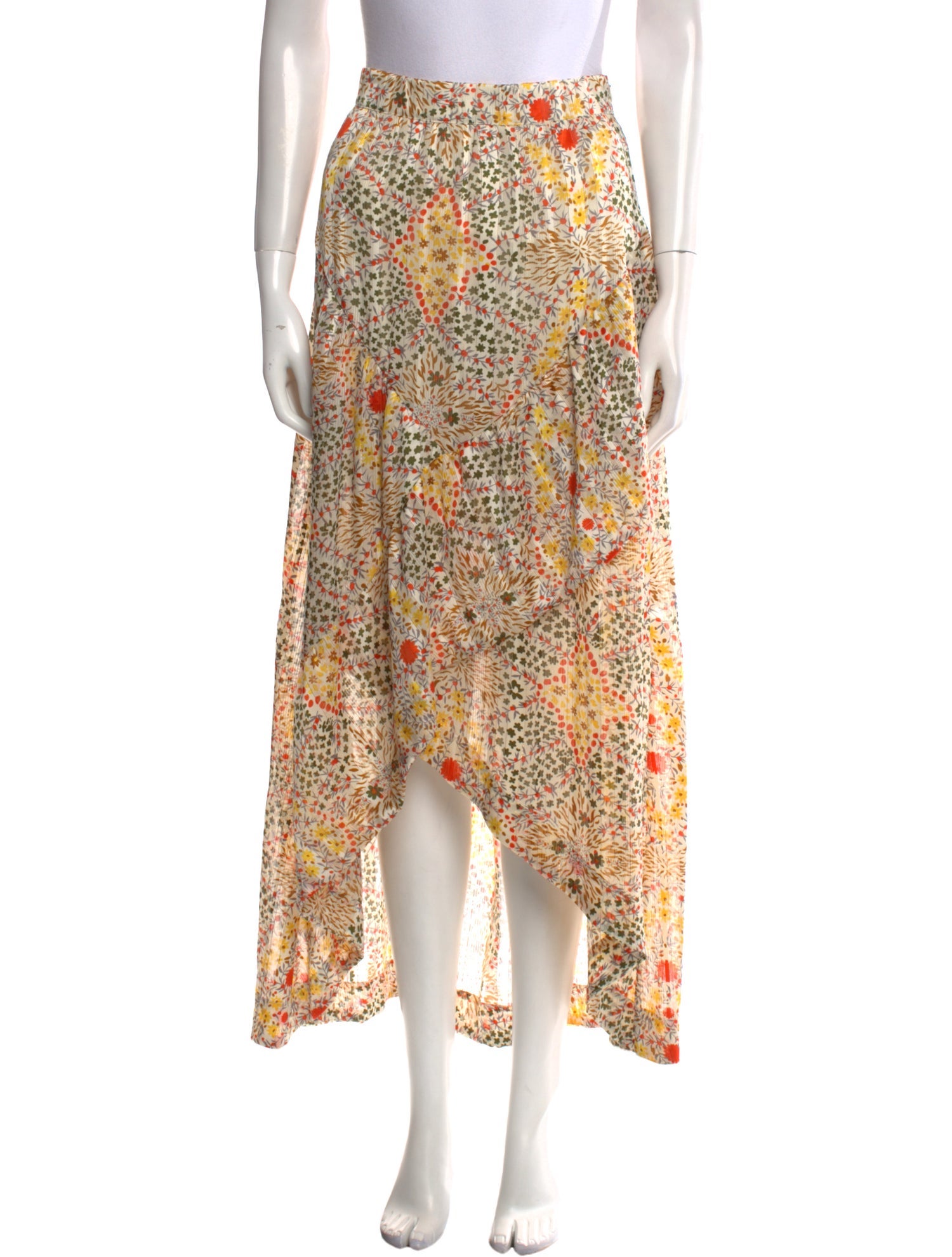 BA&SH Printed Long Skirt