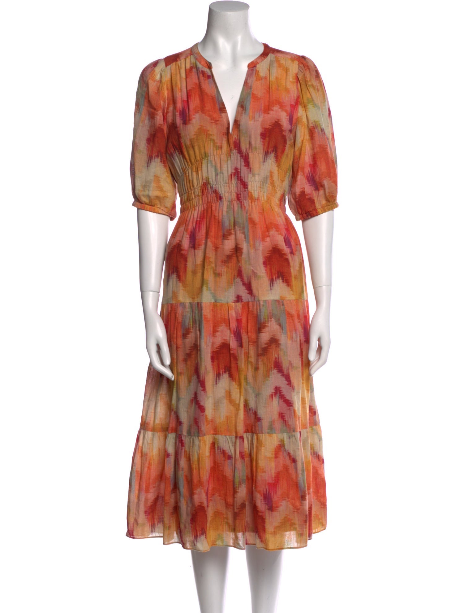BA&SH Printed Midi Length Dress