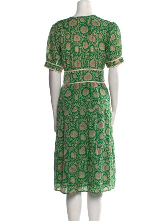 BA&SH Printed Midi Length Dress