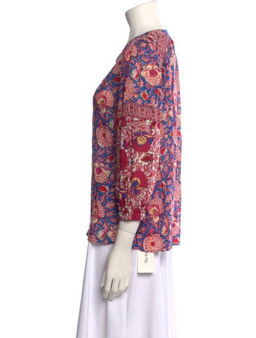 BA&SH Printed V-Neck Blouse